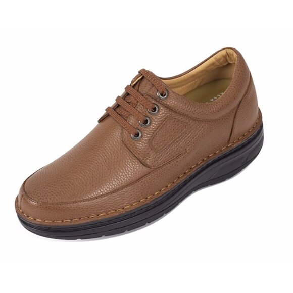 CHAMARIPA 7cm/2.76" elevator shoes men Height Increase brown boat shoes - Picture 1 of 3